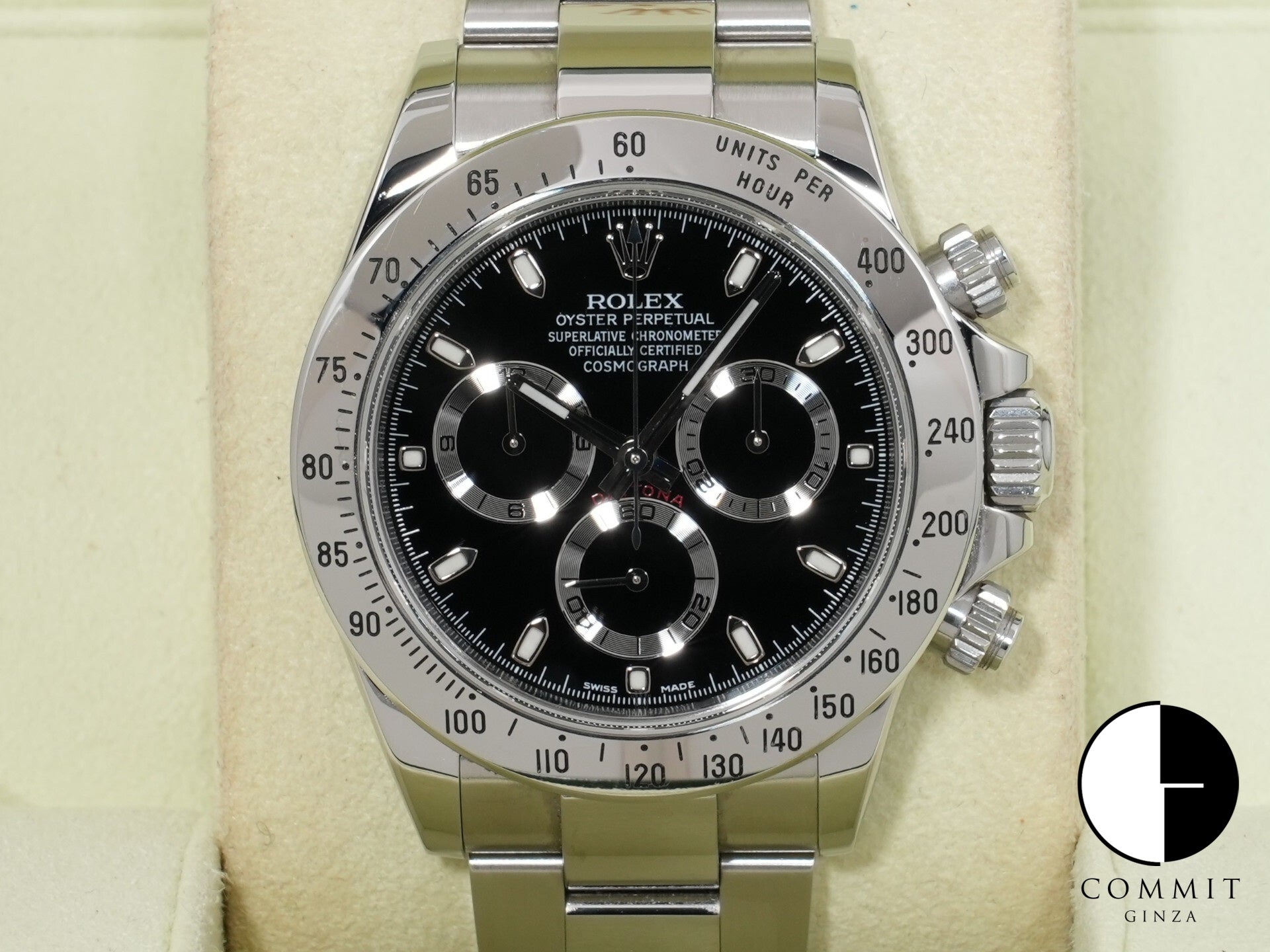 Rolex Daytona Ref. 116520 Stainless Steel Black Dial Excellent Condition c7h4dzqu
