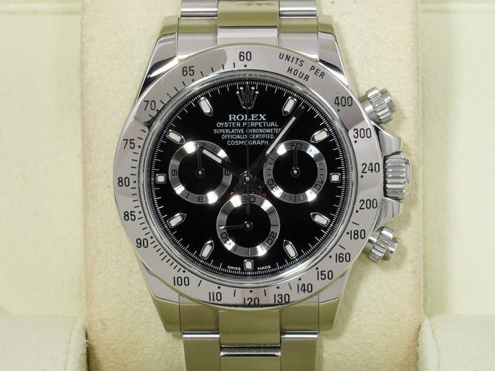 ロレックス デイトナ Ref.116520 ステンレススチール ブラック文字盤 美中古 c7h4dzqu