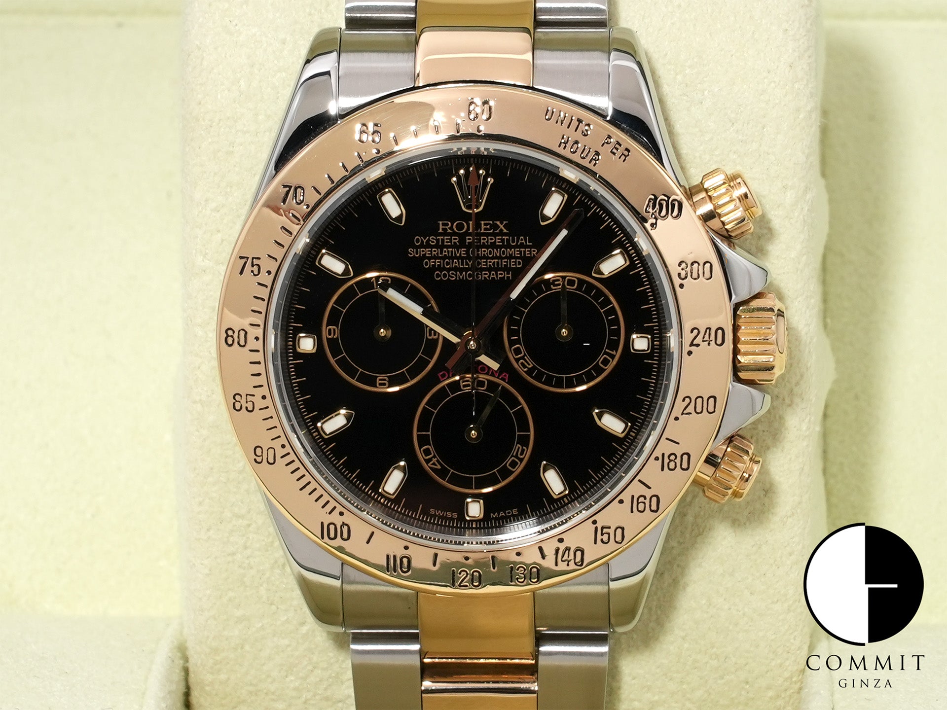 Rolex Daytona Ref. 116523 Stainless Steel/Yellow Gold Black Dial Excellent Used Condition ui9wmku3