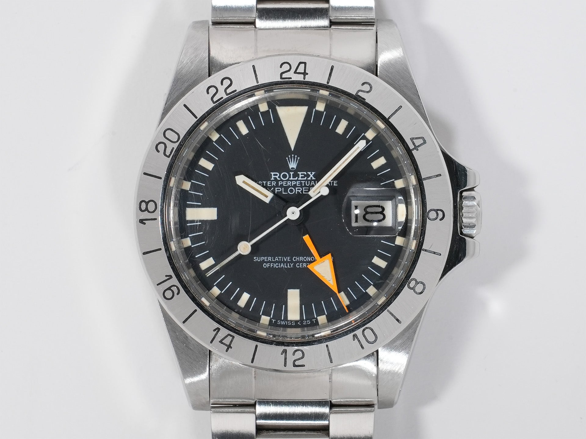 ロレックス エクスプローラーII Ref.1655 ステンレススチール ブラック文字盤 オイスターブレスレット 中古 peordimm