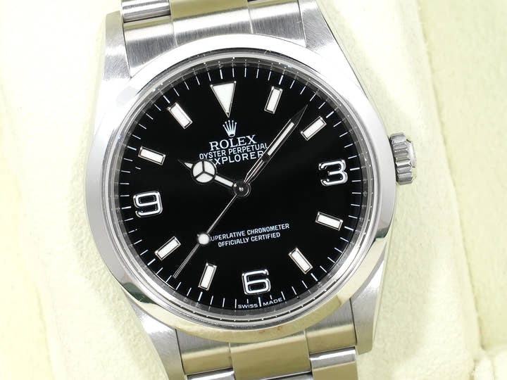 ロレックス エクスプローラーI Ref.114270 ステンレススチール ブラック文字盤 オイスターブレスレット 中古 9zhbpqsj