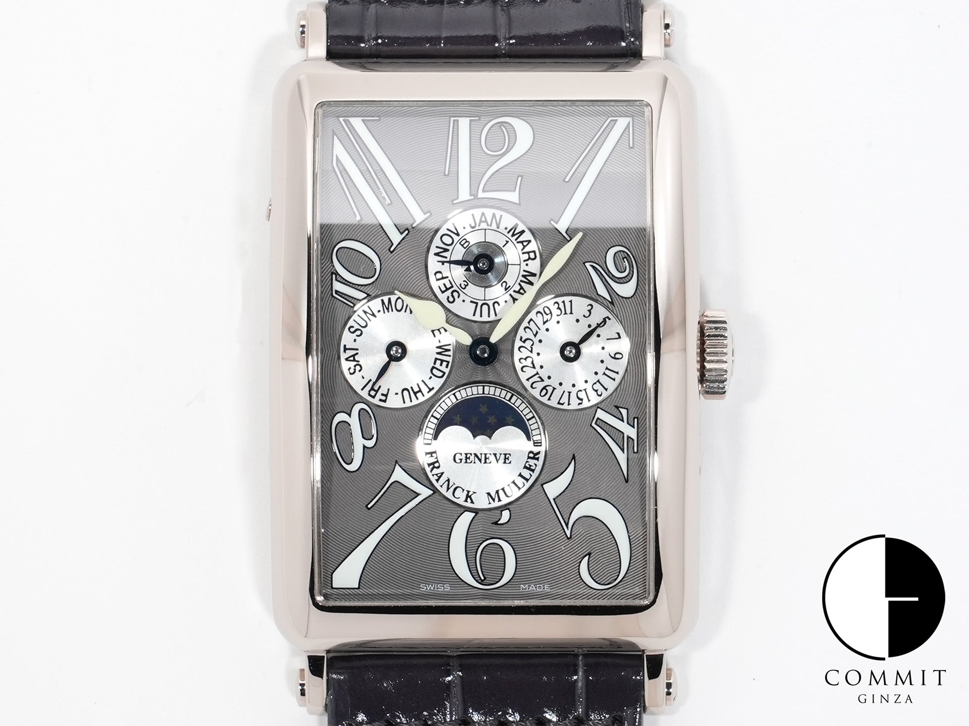 フランクミュラー ロングアイランド パーペチュアルカレンダー Ref.1200 QP ホワイトゴールド グレー文字盤 美中古 n84dzwsb