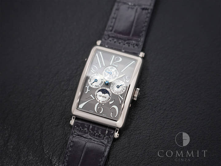 フランクミュラー ロングアイランド パーペチュアルカレンダー Ref.1200 QP ホワイトゴールド グレー文字盤 美中古 n84dzwsb