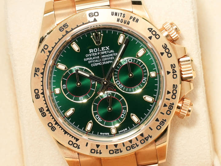 ロレックス デイトナ Ref.116508 イエローゴールド グリーン文字盤 中古 az3ephun