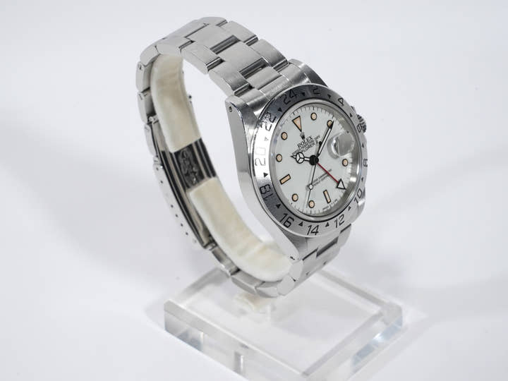 Rolex Explorer II Ref. 16570 Stainless Steel White Dial Oyster Bracelet Used rbnijusc