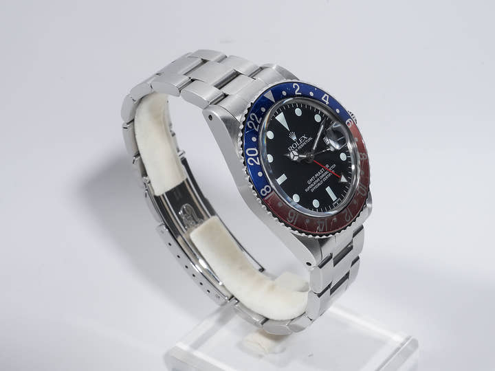 ロレックス GMTマスター Ref.1675 ステンレススチール ブラック文字盤 オイスターブレスレット 中古 pq5gc2z2