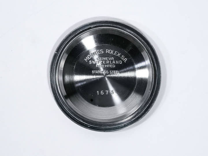 ロレックス GMTマスター Ref.1675 ステンレススチール ブラック文字盤 オイスターブレスレット 中古 pq5gc2z2