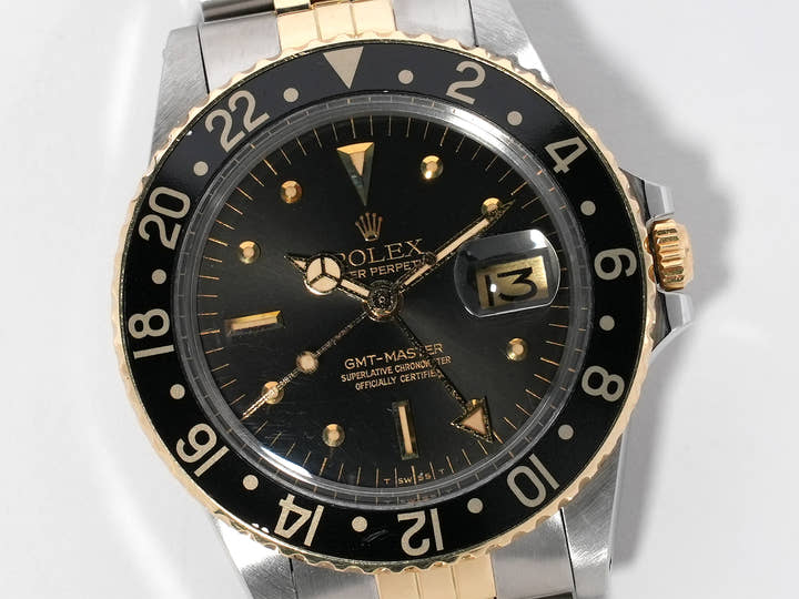 ロレックス GMTマスター Ref.1675/3 ステンレススチール/イエローゴールド ブラック文字盤 ジュビリーブレスレット 中古 vxxmzd8j