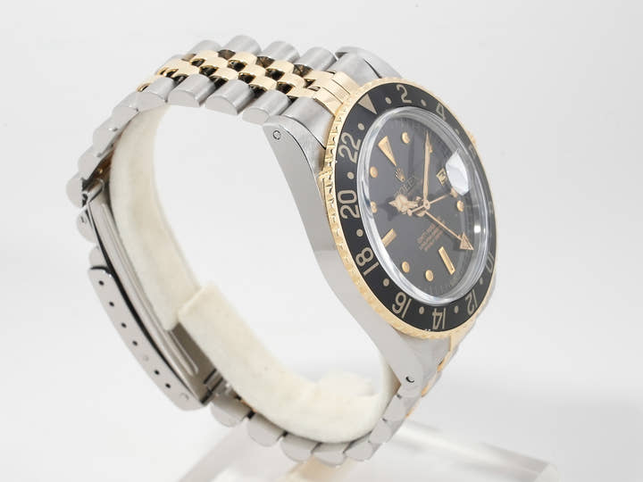 ロレックス GMTマスター Ref.1675/3 ステンレススチール/イエローゴールド ブラック文字盤 ジュビリーブレスレット 中古 vxxmzd8j