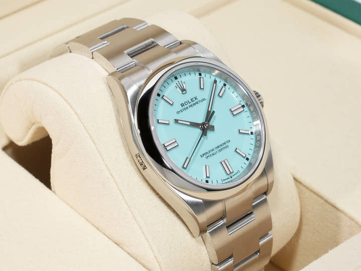 ロレックス オイスターパーペチュアル36 Ref.126000 ステンレススチール ターコイズ文字盤 未使用 prf2ma43