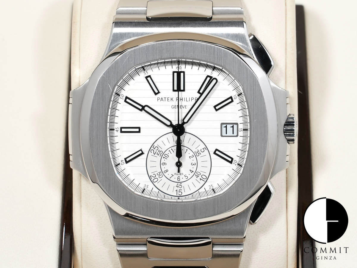 パテックフィリップ ノーチラス クロノグラフ Ref.5980/1A-019 ステンレススチール ホワイト文字盤 中古 a4y5qm3e