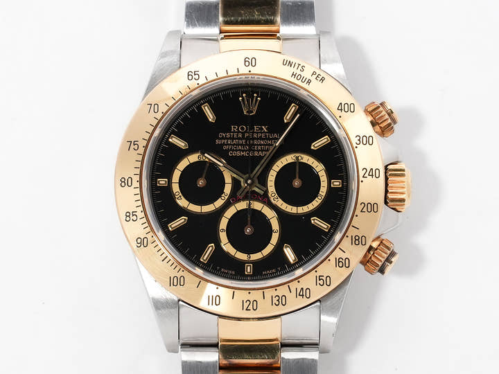 ロレックス デイトナ エルプリメロ Ref.16523 ステンレススチール/イエローゴールド ブラック文字盤 中古 totarbpj
