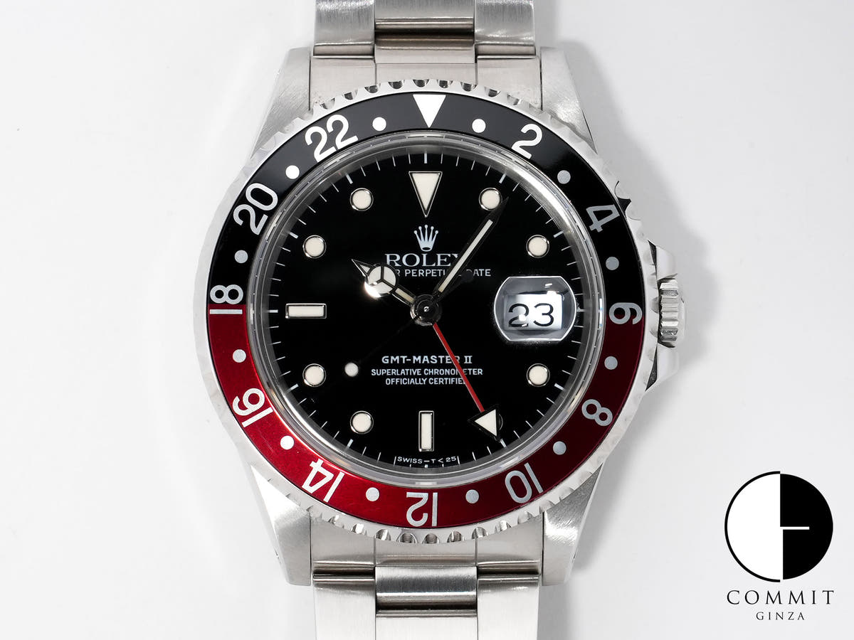 ロレックス GMTマスターII Ref.16710 ステンレススチール ブラック文字盤 オイスターブレスレット 中古 pkswiygg