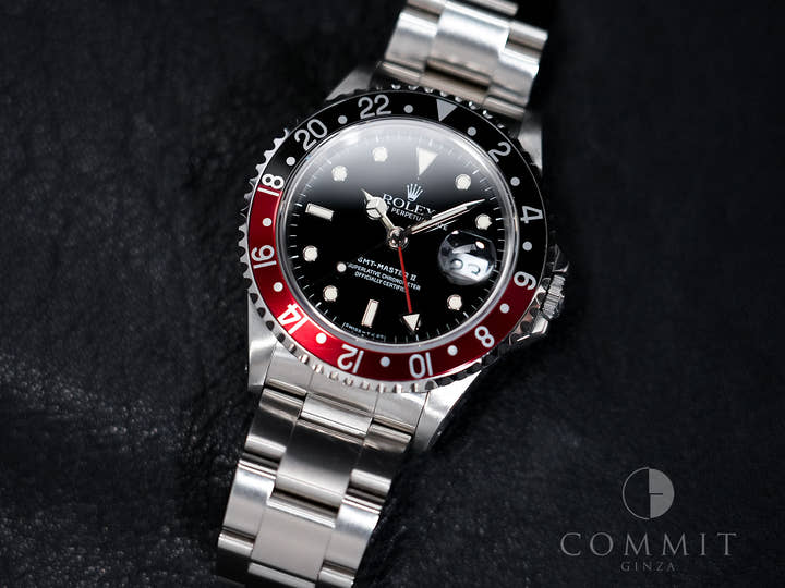 ロレックス GMTマスターII Ref.16710 ステンレススチール ブラック文字盤 オイスターブレスレット 中古 pkswiygg