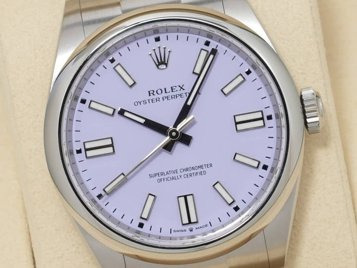Rolex Oyster Perpetual 41 Ref. 134300 Stainless Steel Lavender Dial Unused ctwa35h9