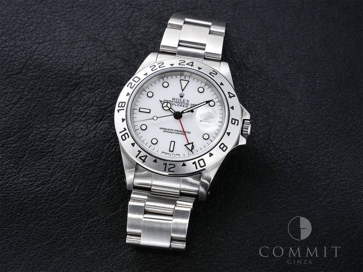 ロレックス エクスプローラーII Ref.16570 ステンレススチール ホワイト文字盤 オイスターブレスレット 中古 de6w5cz6