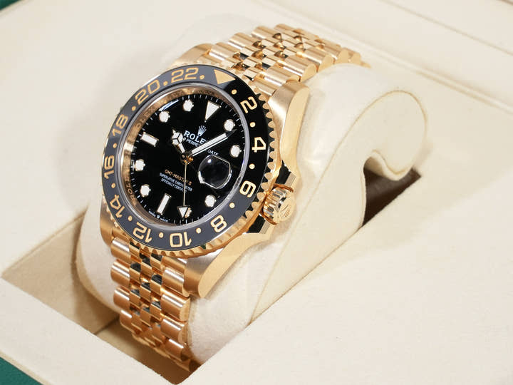 ロレックス GMTマスターII Ref.126718GRNR イエローゴールド ブラック文字盤 ジュビリーブレスレット 美品 m7b7wf6y