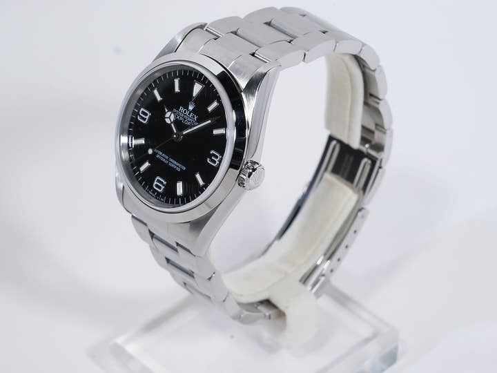 ロレックス エクスプローラーI Ref.14270 ステンレススチール ブラック文字盤 オイスターブレスレット 美中古 9wphmni4