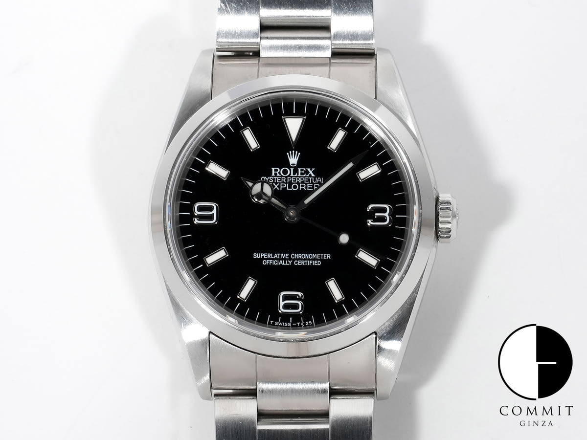 ロレックス エクスプローラーI Ref.14270 ステンレススチール ブラック文字盤 オイスターブレスレット 中古 gkvfxzy7