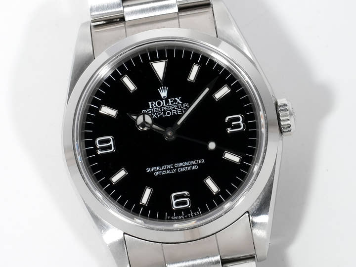 ロレックス エクスプローラーI Ref.14270 ステンレススチール ブラック文字盤 オイスターブレスレット 中古 gkvfxzy7