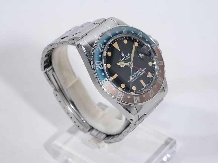 ロレックス GMTマスター Ref.1675 ステンレススチール ブラック文字盤 オイスターブレスレット 中古 9wto6drp
