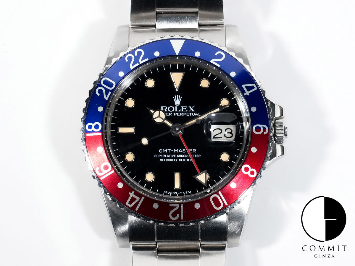 ロレックス GMTマスター Ref.16750 ステンレススチール ブラック文字盤 オイスターブレスレット 中古 b3x3eqjh