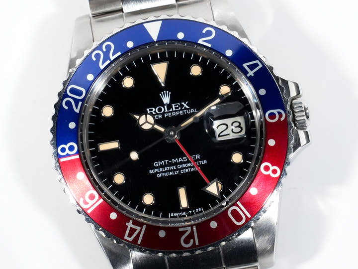 ロレックス GMTマスター Ref.16750 ステンレススチール ブラック文字盤 オイスターブレスレット 中古 b3x3eqjh