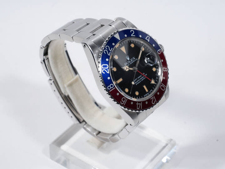 ロレックス GMTマスター Ref.16750 ステンレススチール ブラック文字盤 オイスターブレスレット 中古 b3x3eqjh