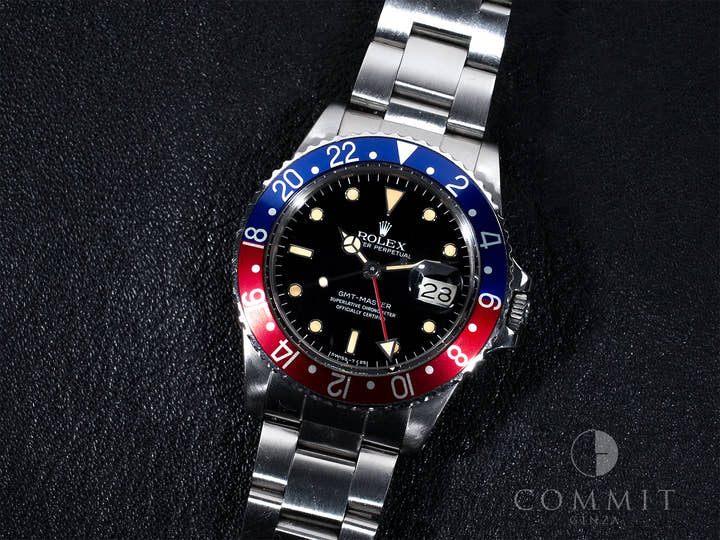 ロレックス GMTマスター Ref.16750 ステンレススチール ブラック文字盤 オイスターブレスレット 中古 b3x3eqjh