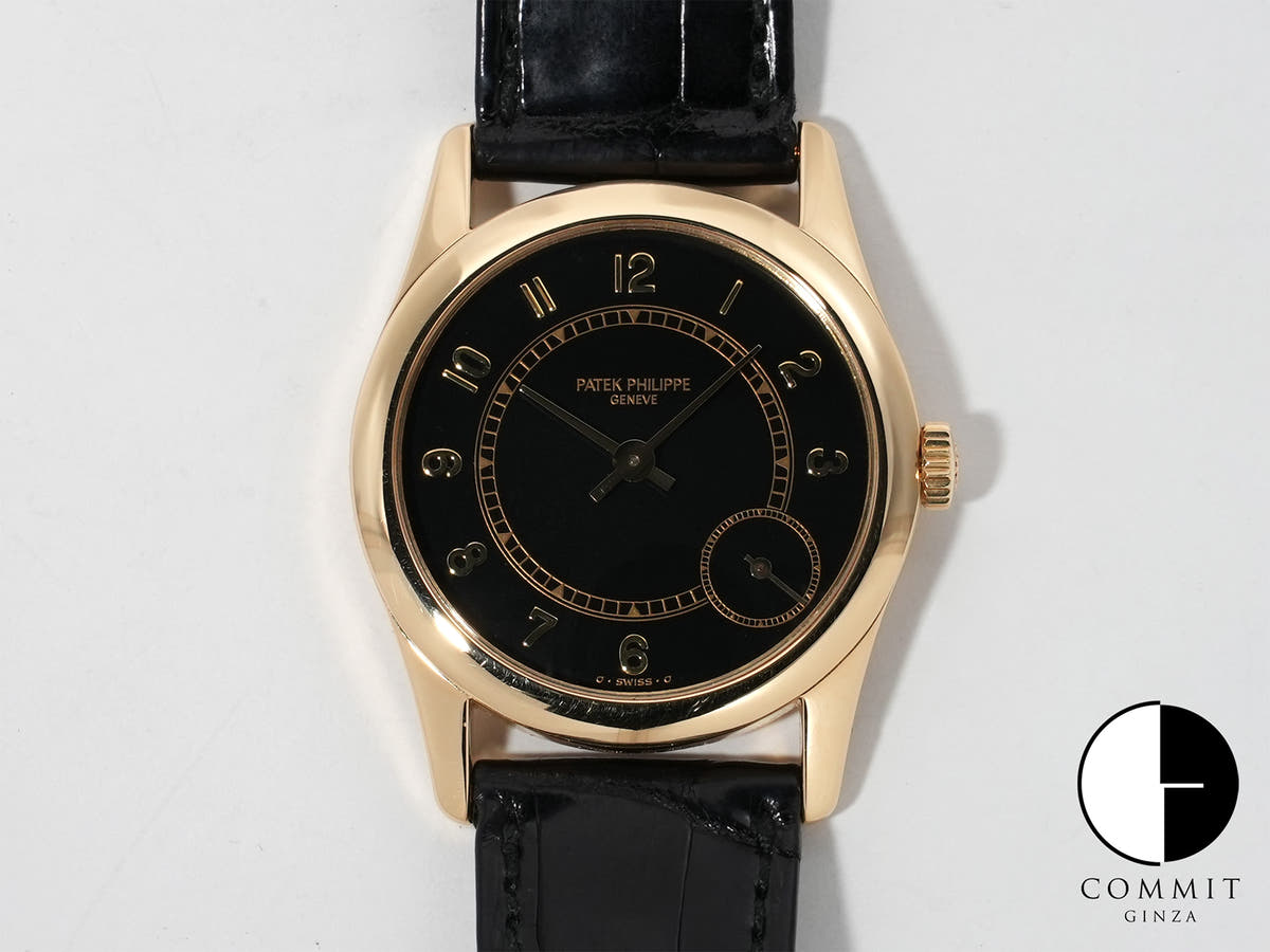 パテックフィリップ カラトラバ Ref.5000J イエローゴールド ブラック文字盤 美中古 bgkbbjz3