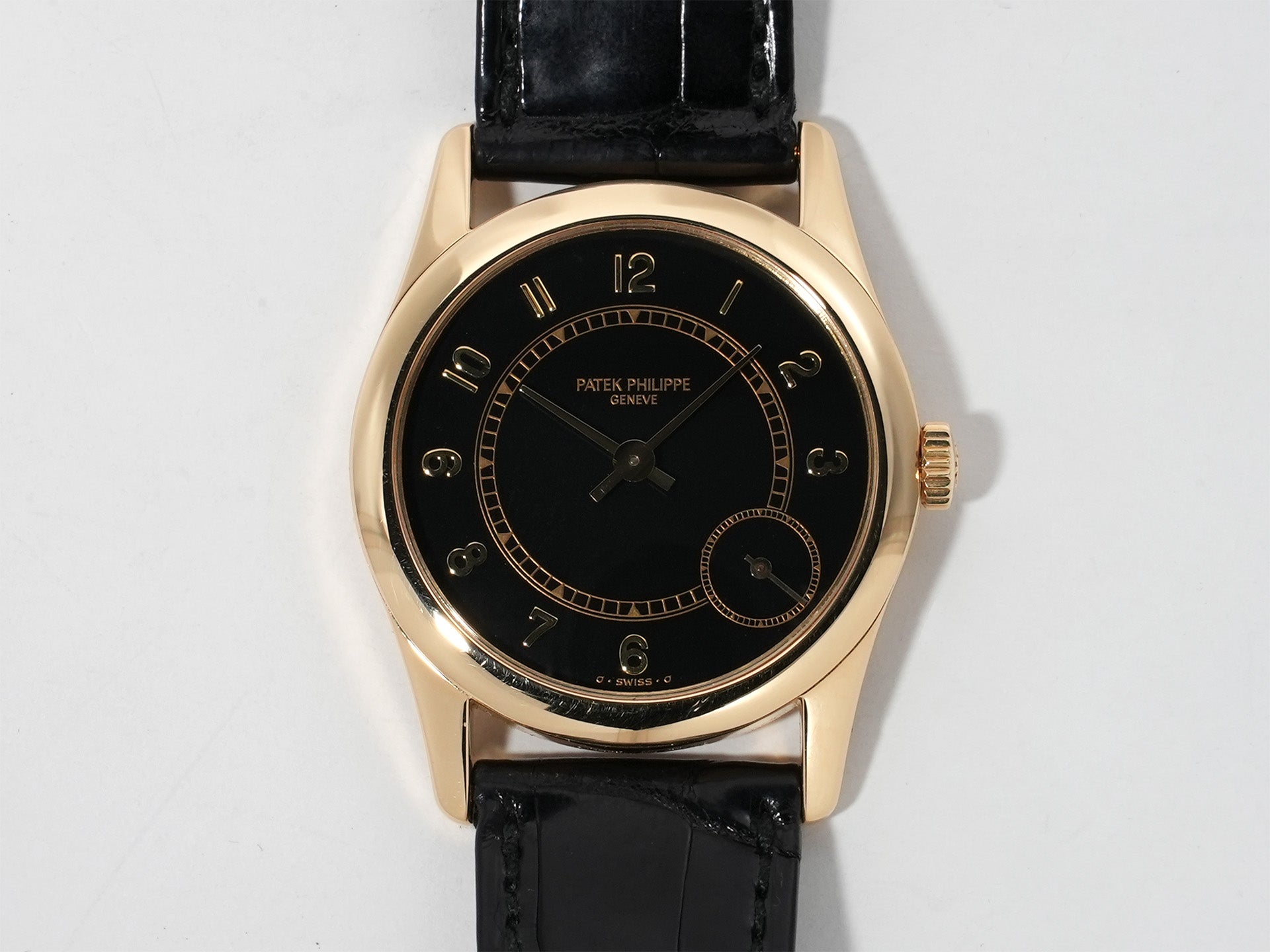 パテックフィリップ カラトラバ Ref.5000J イエローゴールド ブラック文字盤 美中古 bgkbbjz3