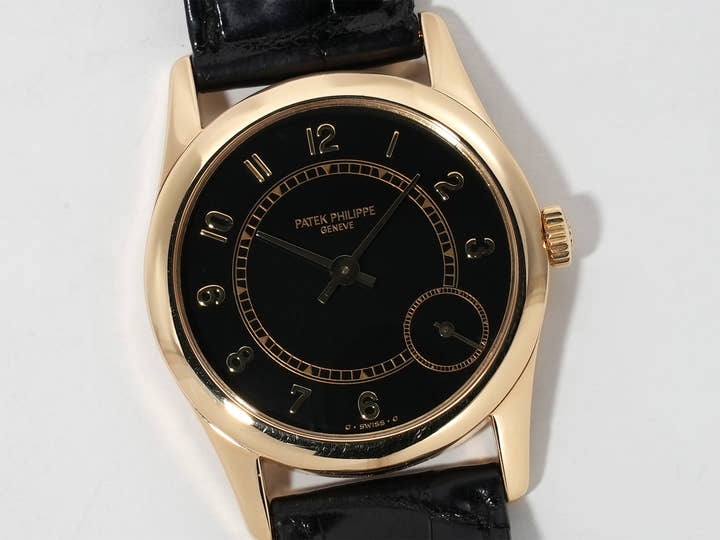 パテックフィリップ カラトラバ Ref.5000J イエローゴールド ブラック文字盤 美中古 bgkbbjz3