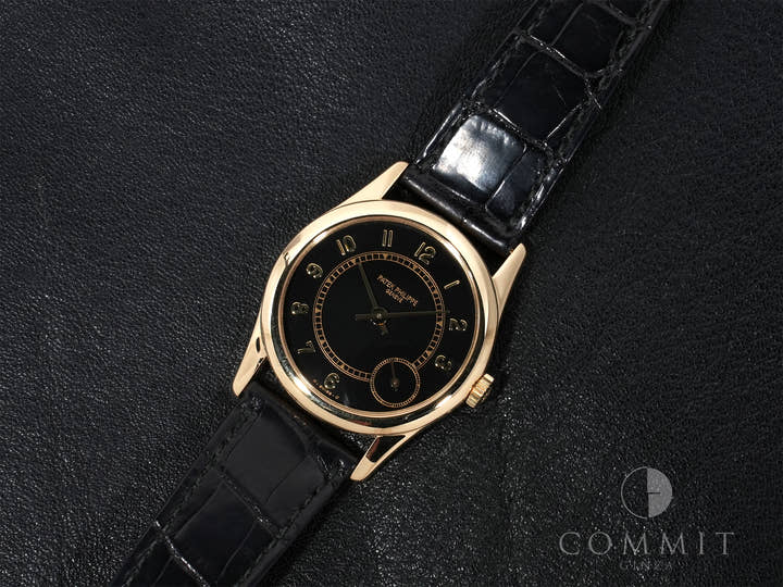 パテックフィリップ カラトラバ Ref.5000J イエローゴールド ブラック文字盤 美中古 bgkbbjz3