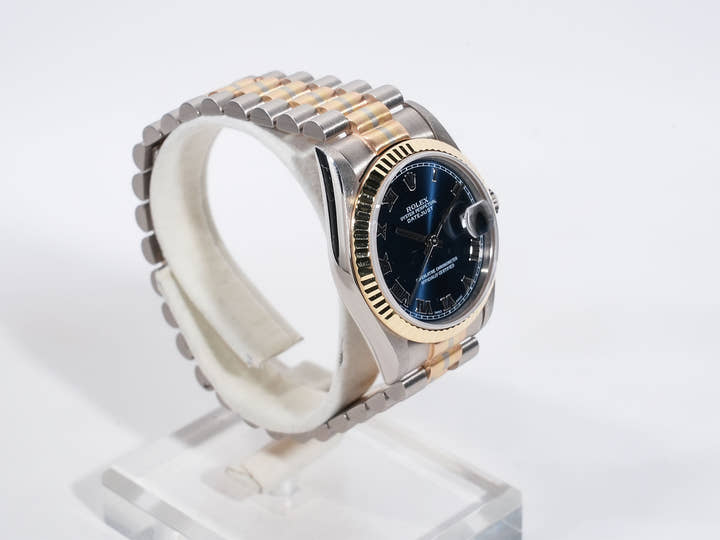 ロレックス デイトジャスト Ref.68279BIC ホワイトゴールド/ローズゴールド/イエローゴールド ブルーローマン文字盤 美中古 t2oncrsk