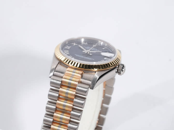 ロレックス デイトジャスト Ref.68279BIC ホワイトゴールド/ローズゴールド/イエローゴールド ブルーローマン文字盤 美中古 t2oncrsk
