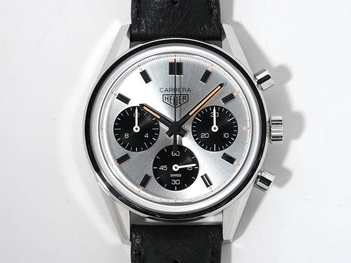 タグホイヤー カレラ クロノグラフ 60周年 アニバーサリーエディション Ref.CBK221H.FC8317 ステンレススチール シルバー文字盤 美中古 xbpi66eo