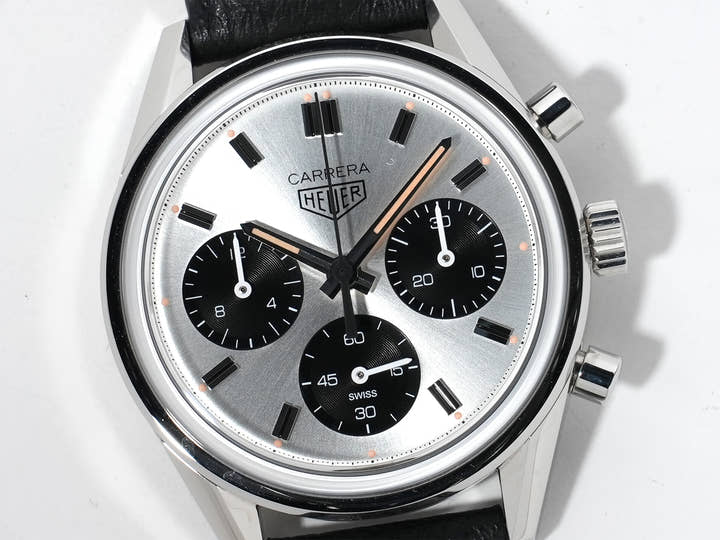 タグホイヤー カレラ クロノグラフ 60周年 アニバーサリーエディション Ref.CBK221H.FC8317 ステンレススチール シルバー文字盤 美中古 xbpi66eo