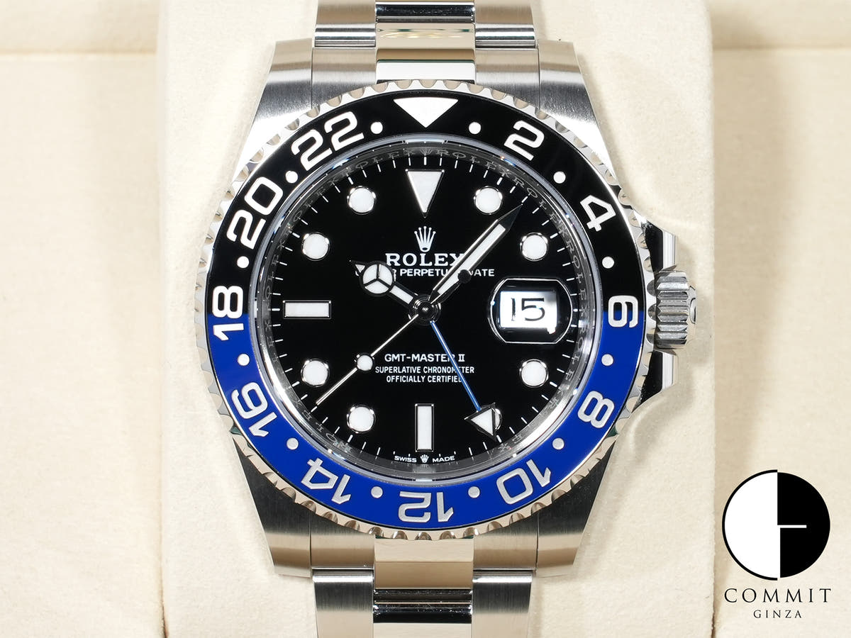 ロレックス GMTマスターII Ref.126710BLNR ステンレススチール ブラック文字盤 オイスターブレスレット 未使用 78m64y63
