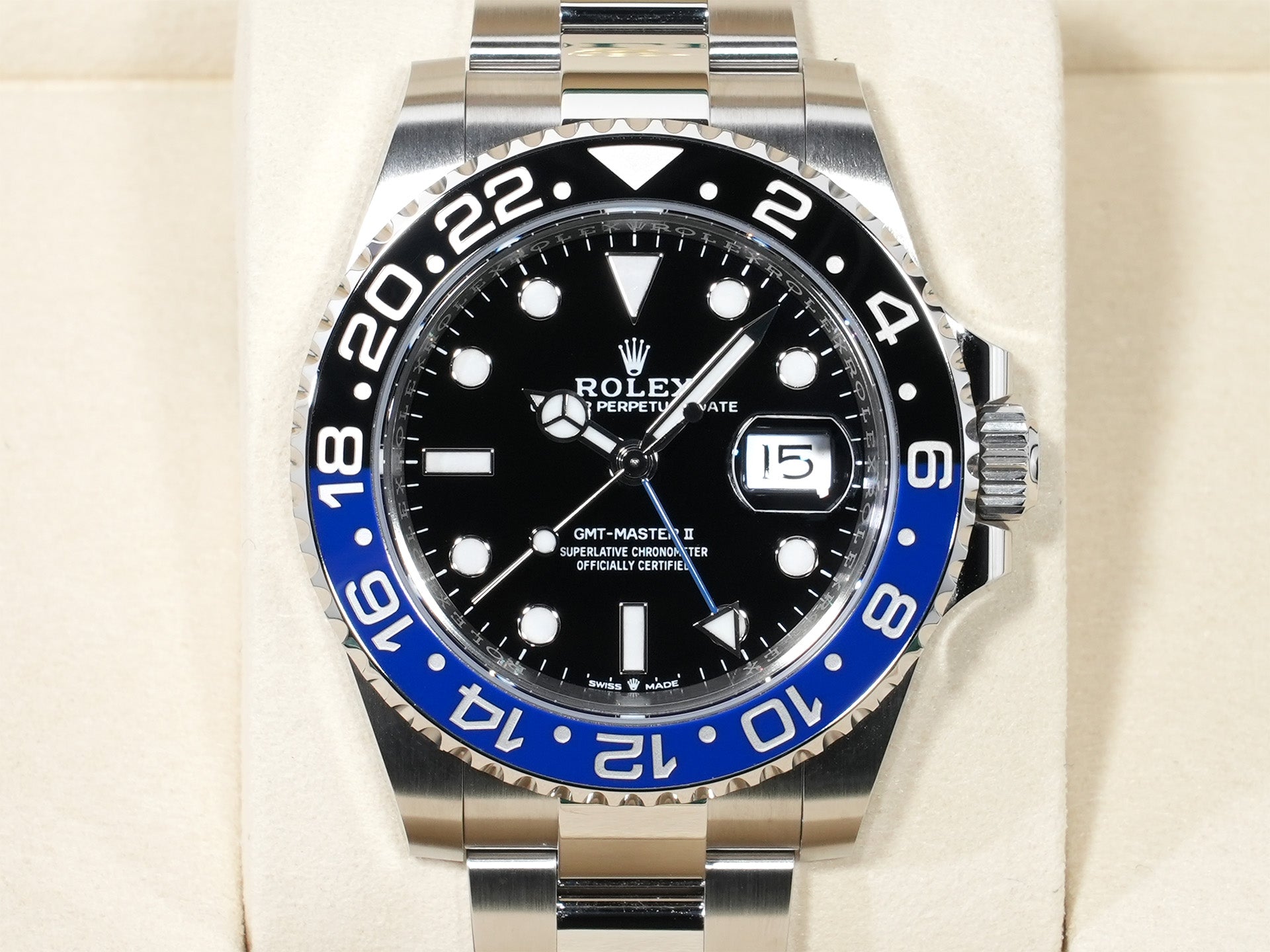 ロレックス GMTマスターII Ref.126710BLNR ステンレススチール ブラック文字盤 オイスターブレスレット 未使用 78m64y63