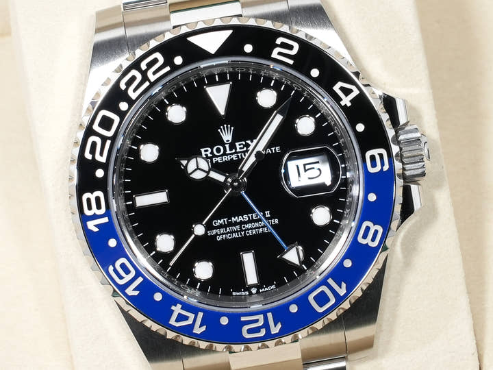 ロレックス GMTマスターII Ref.126710BLNR ステンレススチール ブラック文字盤 オイスターブレスレット 未使用 78m64y63