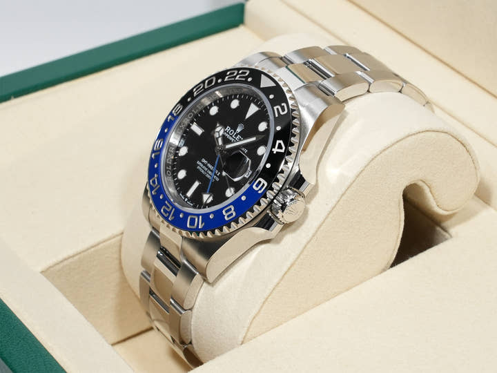 ロレックス GMTマスターII Ref.126710BLNR ステンレススチール ブラック文字盤 オイスターブレスレット 未使用 78m64y63