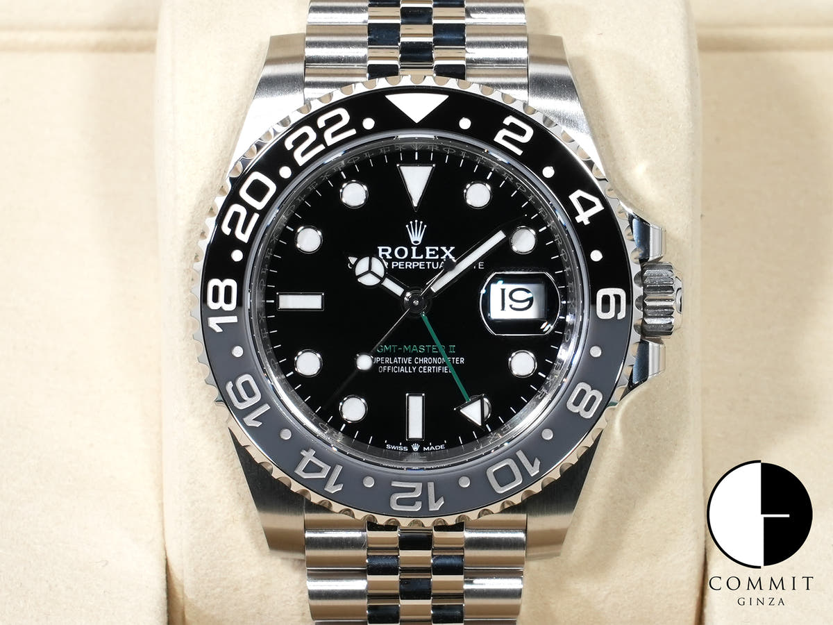 ロレックス GMTマスターII Ref.126710GRNR ステンレススチール ブラック文字盤 ジュビリーブレスレット 未使用 ws3jpwxd