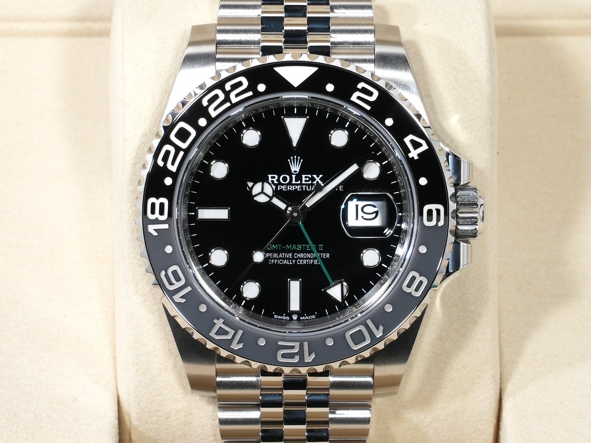ロレックス GMTマスターII Ref.126710GRNR ステンレススチール ブラック文字盤 ジュビリーブレスレット 未使用 ws3jpwxd