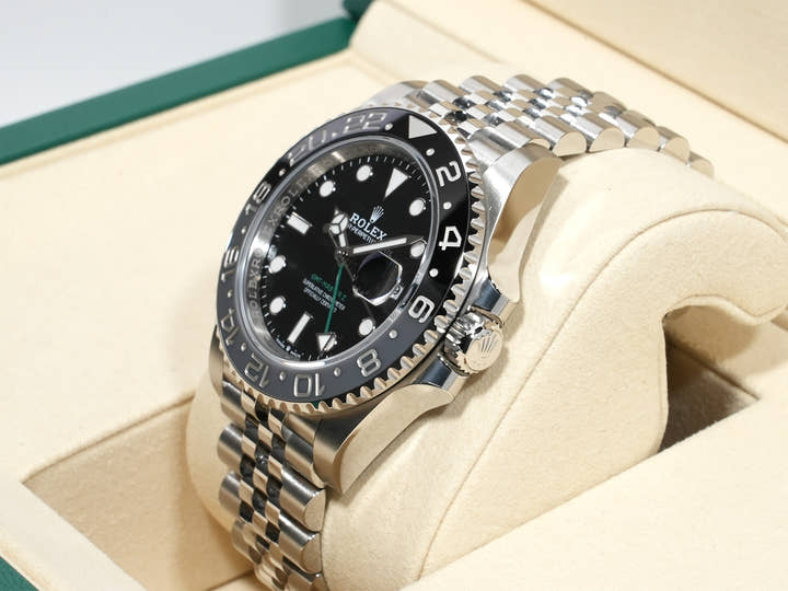 ロレックス GMTマスターII Ref.126710GRNR ステンレススチール ブラック文字盤 ジュビリーブレスレット 未使用 ws3jpwxd