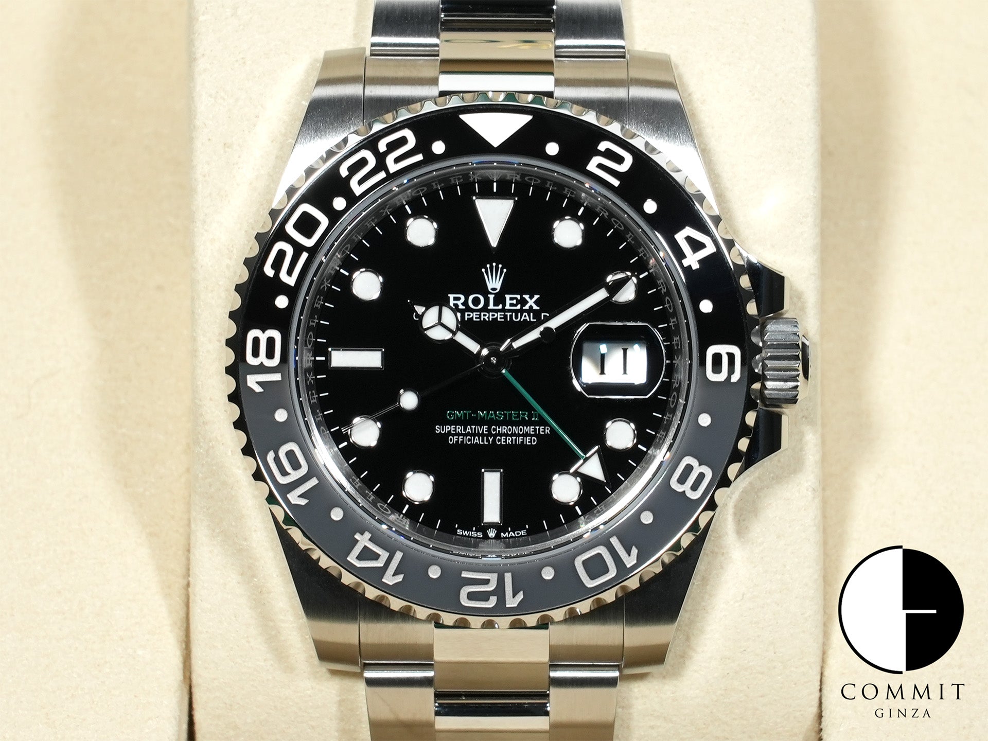 ロレックス GMTマスターII Ref.126710GRNR ステンレススチール ブラック文字盤 オイスターブレスレット 未使用 2hib5iof