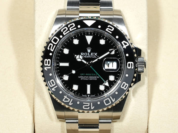 ロレックス GMTマスターII Ref.126710GRNR ステンレススチール ブラック文字盤 オイスターブレスレット 未使用 2hib5iof