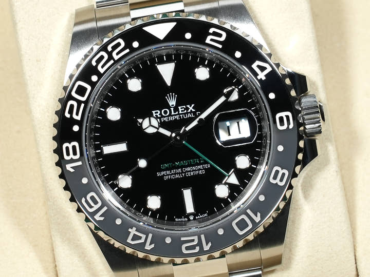 ロレックス GMTマスターII Ref.126710GRNR ステンレススチール ブラック文字盤 オイスターブレスレット 未使用 2hib5iof