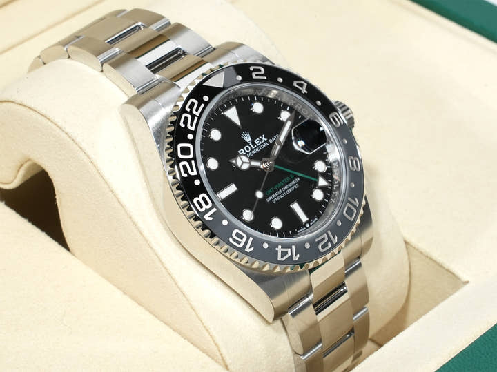 ロレックス GMTマスターII Ref.126710GRNR ステンレススチール ブラック文字盤 オイスターブレスレット 未使用 2hib5iof