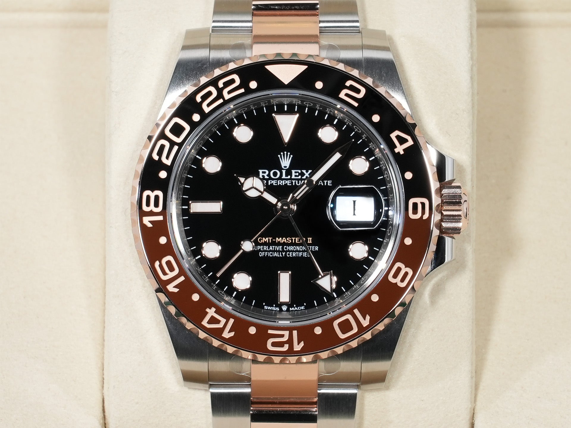 ロレックス GMTマスターII Ref.126711CHNR ステンレススチール/エバーローズゴールド ブラック文字盤 オイスターブレスレット 未使用 r7idqxnb