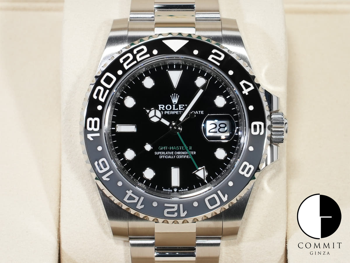 Rolex GMT-Master II Ref.126710GRNR Stainless Steel Black Dial Oyster Bracelet Unused anrz2fz9